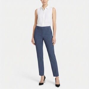 Theory Izelle P2 Continuous 2 Wool Blend Slim Ankle Pants Blue Size 12